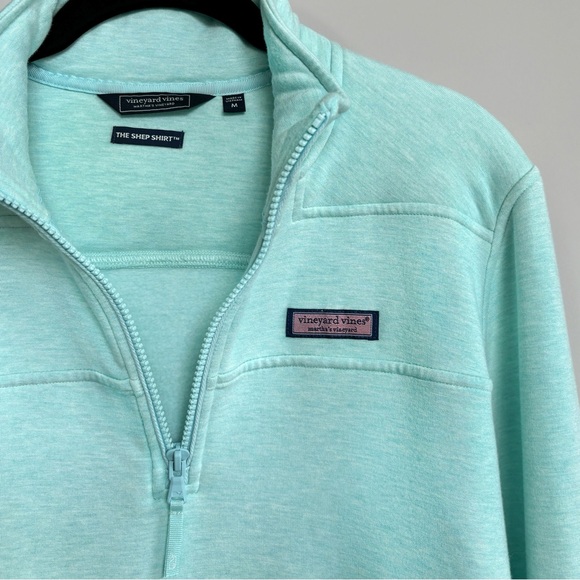 Vineyard Vines Dreamcloth Relaxed Shep Shirt Quarter Zip Sweatshirt Mint NWOT - Picture 7 of 14
